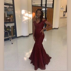 Off the shoulder homecoming/prom dress